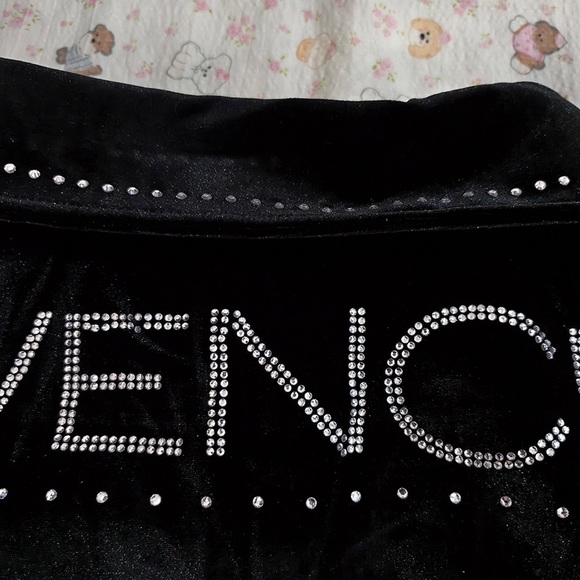 Givenchy Rhinestone Logo Velvet Jacket - Picture 15 of 16